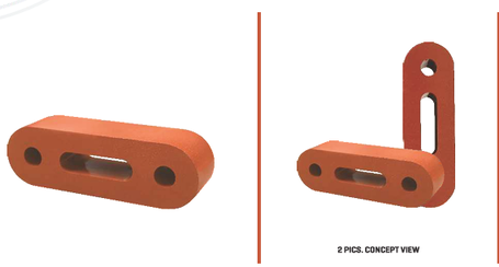 TWO HOLE ROUND BRICK